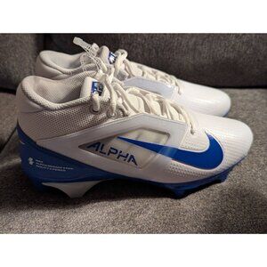 NWOB Nike Alpha Menace 3 Pro Football Cleats 7.5 White & Blue